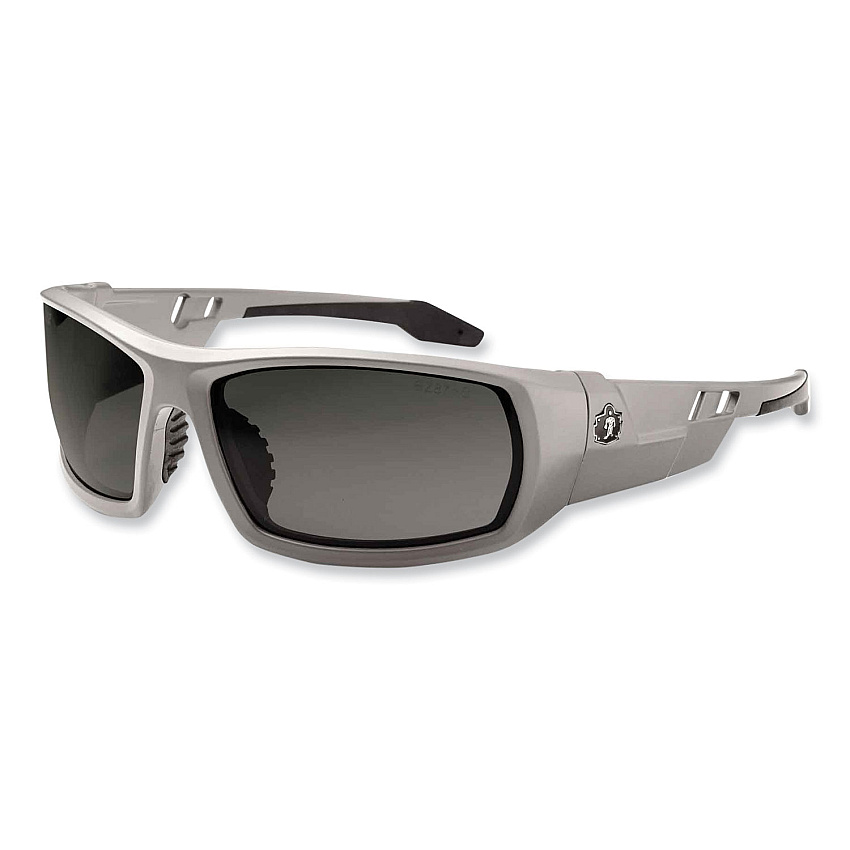 ergodyne Skullerz Odin Safety Glasses, Matte Gray Nylon Impact Frame, Polarized Smoke Polycarbonate Lens (EGO50131)