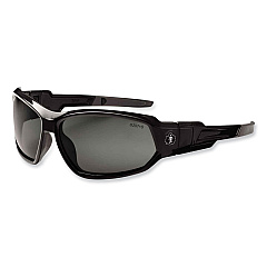 ergodyne Skullerz Loki Safety Glasses/Goggles, Black Nylon Impact Frame,Polarized Smoke Polycarbonate Lens (EGO56031)