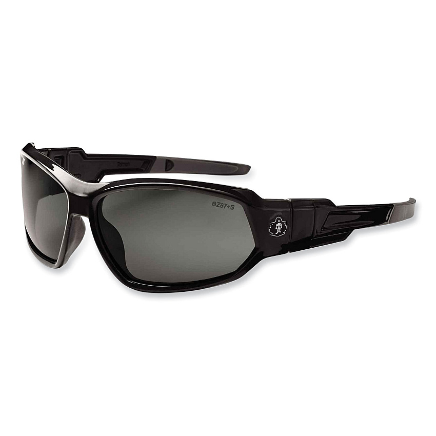 ergodyne Skullerz Loki Safety Glasses/Goggles, Black Nylon Impact Frame,Polarized Smoke Polycarbonate Lens (EGO56031)