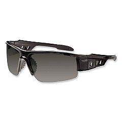 ergodyne Skullerz Dagr Safety Glasses, Black Nylon Impact Frame, Anti-Fog Smoke Polycarbonate Lens (EGO52033)