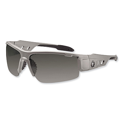 ergodyne Skullerz Dagr Safety Glasses, Matte Gray Nylon Impact Frame, Polarized Smoke Polycarbonate Lens (EGO52131)