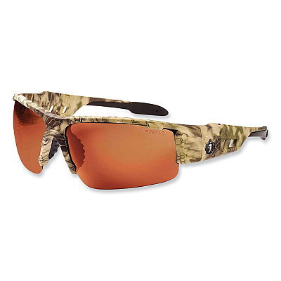 ergodyne Skullerz Dagr Safety Glasses, Kryptek Highlander Nylon Impact Frame, Copper Polycarbonate Lens (EGO52320)