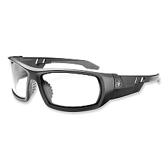 ergodyne Skullerz Odin Safety Glasses, Matte Black Nylon Impact Frame, Anti-Fog Clear Polycarbonate Lens (EGO50403)