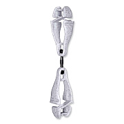 ergodyne Squids 3420 Dual Clip Swivel Glove Clip Holder, 1 x 0.6 x 5.5, Acetal Copolymer, Granite, 100/Pack (EGO19515BULK)