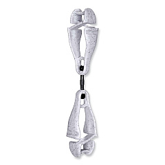 ergodyne Squids 3420 Dual Clip Swivel Glove Clip Holder, 1 x 0.6 x 5.5, Acetal Copolymer, Granite, 100/Pack (EGO19515BULK)