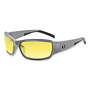 ergodyne Skullerz Thor Safety Glasses, Matte Gray Nylon Impact Frame, Yellow Polycarbonate Lens (EGO51150)
