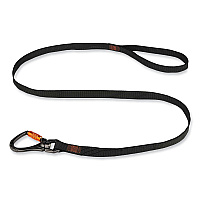 ergodyne Squids 3129 Tool Lanyard with Double-Locking Swivel Carabiner + Loop, 40 lb Max Working Capacity, 76" Long, Black (EGO19137)