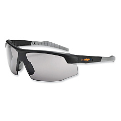 ergodyne Skullerz Skoll Safety Glasses, Matte Black Nylon Impact Frame, Smoke Polycarbonate Lens (EGO59030)