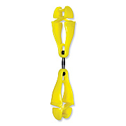 ergodyne Squids 3420 Dual Clip Swivel Glove Clip Holder, 1 x 0.6 x 5.5, Acetal Copolymer, Lime (EGO19419)