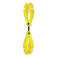 ergodyne Squids 3420 Dual Clip Swivel Glove Clip Holder, 1 x 0.6 x 5.5, Acetal Copolymer, Lime (EGO19419)