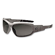 ergodyne Skullerz Loki Safety Glasses/Goggles, Matte Gray Nylon Impact Frame, Polarized Smoke Polycarbonate Lens (EGO56131)