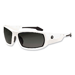 ergodyne Skullerz Odin Safety Glasses, White Nylon Impact Frame, Polarized Smoke Polycarbonate Lens (EGO50231)