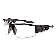 ergodyne Skullerz Dagr Safety Glasses, Black Nylon Impact Frame, Anti-Fog Clear Polycarbonate Lens (EGO52003)