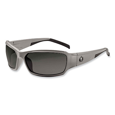 ergodyne Skullerz Thor Safety Glasses, Matte Gray Nylon Impact Frame, Smoke Polycarbonate Lens (EGO51130)