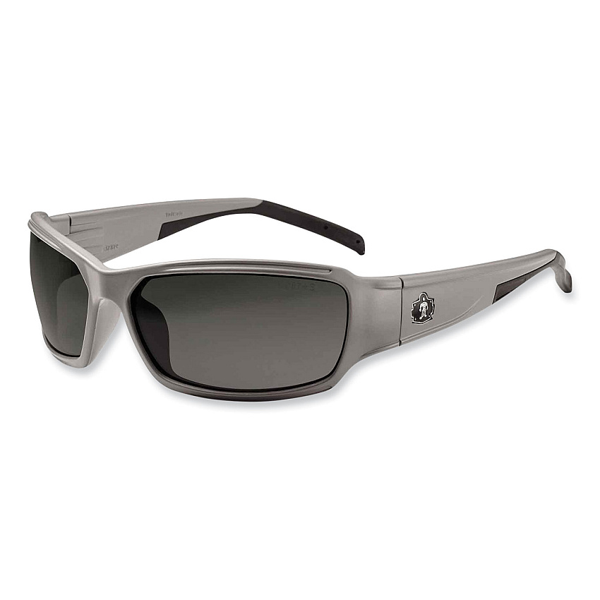 ergodyne Skullerz Thor Safety Glasses, Matte Gray Nylon Impact Frame, Smoke Polycarbonate Lens (EGO51130)