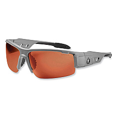 ergodyne Skullerz Dagr Safety Glasses, Matte Gray Nylon Impact Frame, Polarized Copper Polycarbonate Lens (EGO52121)