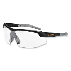 ergodyne Skullerz Skoll Safety Glasses, Matte Black Nylon Impact Frame, Clear Polycarbonate Lens (EGO59000)