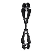 ergodyne Squids 3420 Dual Clip Swivel Glove Clip Holder, 1 x 0.6 x 5.5, Acetal Copolymer, Black (EGO19412)