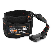 ergodyne Squids 3116 Pull-On Wrist Lanyard with Buckle, 3 lb Max Working Capacity, 7.5" Long, Black (EGO19057)