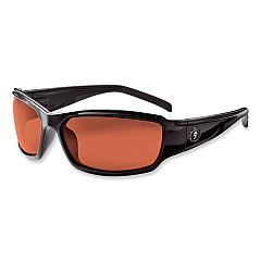 ergodyne Skullerz Thor Safety Glasses, Black Nylon Impact Frame, Polarized Copper Polycarbonate Lens (EGO51021)