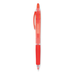 Pilot Precise Gel BeGreen Gel Pen, Retractable, Fine 0.7 mm, Red Ink, Red Barrel, Dozen (15003)