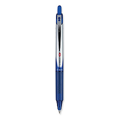 Pilot VBall RT Liquid Ink Roller Ball Pen, Retractable, Fine 0.7 mm, Blue Ink, Blue/White Barrel (PIL26207)