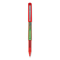 Pilot Precise V5 BeGreen Roller Ball Pen, Stick, Extra-Fine 0.5 mm, Red Ink, Red Barrel, Dozen (PIL26302)