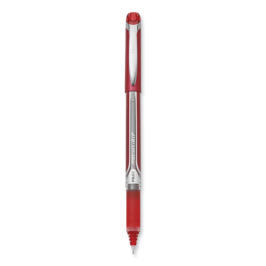 Pilot Precise Grip Roller Ball Pen, Stick, Bold 1 mm, Red Ink, Red Barrel (PIL28903)