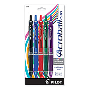 Pilot Acroball Colors Advanced Ink Hybrid Gel Pen, Retractable, Medium 1 mm, Assorted Ink and Barrel Colors, 5/Pack (PIL31820)