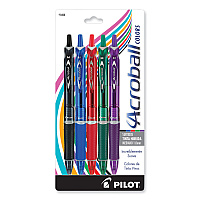 Pilot Acroball Colors Advanced Ink Hybrid Gel Pen, Retractable, Medium 1 mm, Assorted Ink and Barrel Colors, 5/Pack (PIL31820)