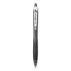 Pilot RexGrip BeGreen Ballpoint Pen, Retractable, Medium 1 mm, Black Ink, Smoke/Black Barrel, Dozen (PIL32370)