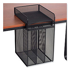 Safco Onyx Vertical Hanging Storage, 4 Sections, Letter Size Files, 10.25" x 12" x 17.1", Black (SAF3241BL)