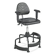 Adjustable T-Pad Armrest for Safco Task Master Series Chairs, 3 x 9.75 x 11.5, Black, 2/Set (SAF5144)
