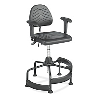 Adjustable T-Pad Armrest for Safco Task Master Series Chairs, 3 x 9.75 x 11.5, Black, 2/Set (SAF5144)