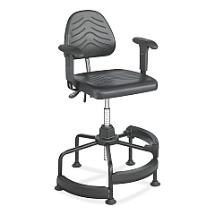Adjustable T-Pad Armrest for Safco Task Master Series Chairs, 3 x 9.75 x 11.5, Black, 2/Set (SAF5144)