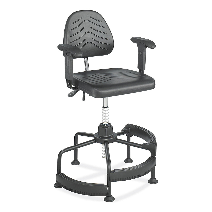 Adjustable T-Pad Armrest for Safco Task Master Series Chairs, 3 x 9.75 x 11.5, Black, 2/Set (SAF5144)