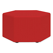 Safco Learn 30" Hexagon Vinyl Ottoman, 30w x 30d x 18h, Red (SAF8124RV)