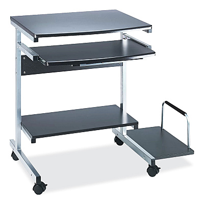 Safco Eastwinds Series Portrait PC Desk Cart, 36" x 19.25" x 31", Anthracite (SAF946ANT)