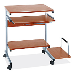 Safco Eastwinds Series Portrait PC Desk Cart, 36" x 19.25" x 31", Medium Cherry (SAF946MEC)