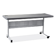 NPS Flip-N-Store Training Table, Rectangular, 24 x 60 x 29.5, Charcoal Gray (NPSBPFT246020)