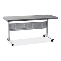 NPS Flip-N-Store Training Table, Rectangular, 24 x 60 x 29.5, Charcoal Gray (NPSBPFT246020)