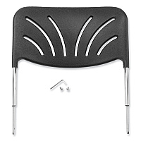 Backrest for NPS 6600 Series Elephant Z-Stools, 16.25 x 4.5 x 19, Plastic/Steel, Black (NPS6600B)