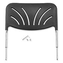 Backrest for NPS 6600 Series Elephant Z-Stools, 16.25 x 4.5 x 19, Plastic/Steel, Black (NPS6600B)