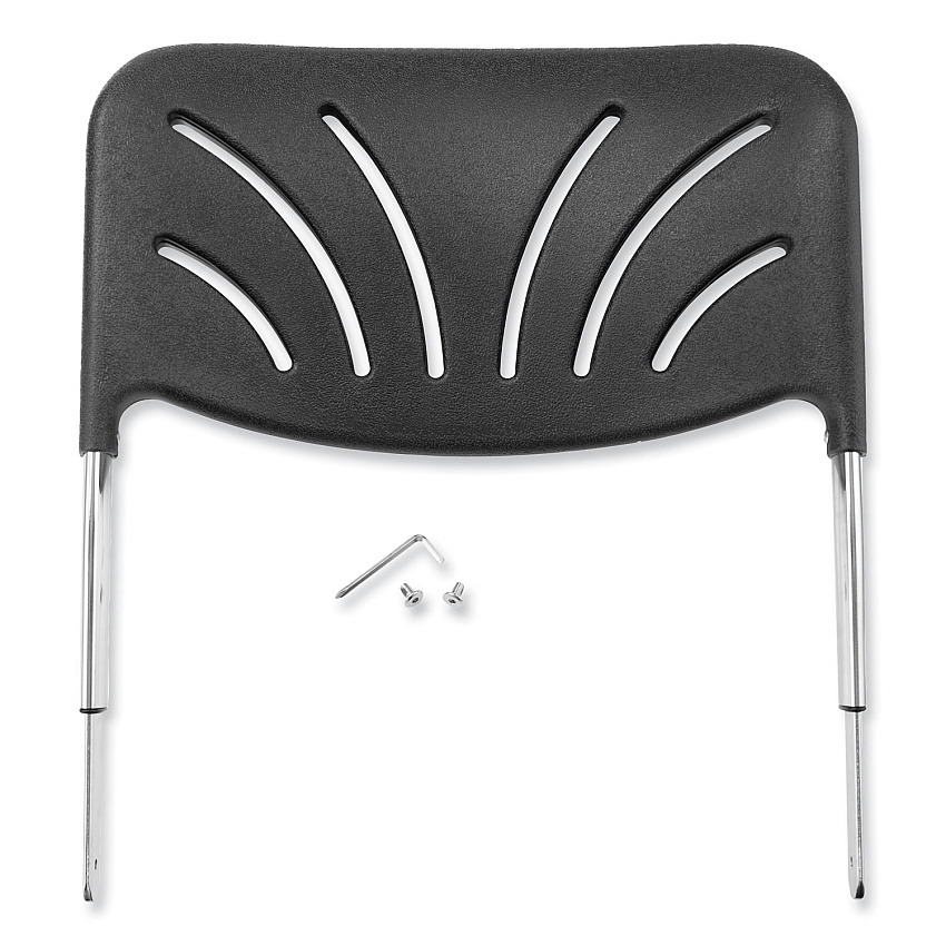 Backrest for NPS 6600 Series Elephant Z-Stools, 16.25 x 4.5 x 19, Plastic/Steel, Black (NPS6600B)