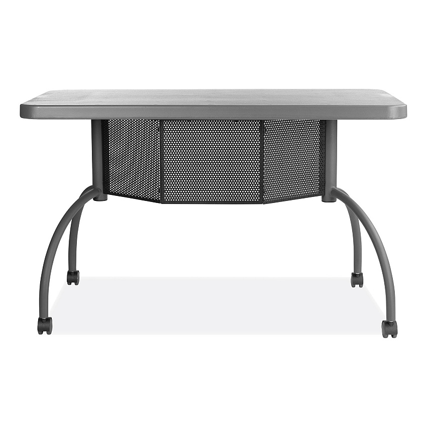 Oklahoma Sound Teacher's WorkPod Desk, 48" x 24" x 30", Charcoal Slate (NPSTWPD)