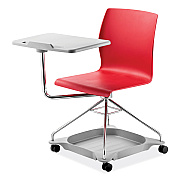 NPS CoGo Mobile Tablet Chair, Supports Up to 440 lb, 18.75" Seat Height, Red Seat, Red Back, Chrome Frame (NPSCOGO40)