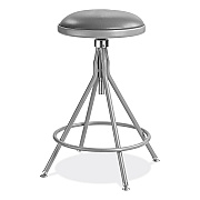 NPS 6500 Series Height Adjustable Heavy Duty Padded Swivel Stool, Supports Up to 500 lb, 24" to 30" Seat Height, Gray (NPS6524H)