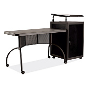 Oklahoma Sound Teacher's WorkPod Desk and Lectern Kit, 68" x 24" x 41", Charcoal Gray (NPSTWP)