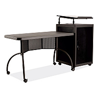 Oklahoma Sound Teacher's WorkPod Desk and Lectern Kit, 68" x 24" x 41", Charcoal Gray (NPSTWP)
