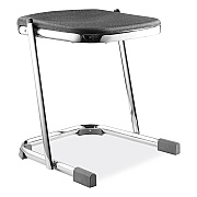 NPS 6600 Series Elephant Z-Stool, Backless, Supports Up to 500lb, 18" Seat Height, Black Seat, Chrome Frame (NPS6618)
